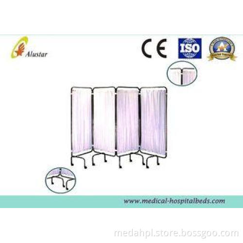 4 Folding Steel Frame Hospital Privacy Screens Medical Pvc